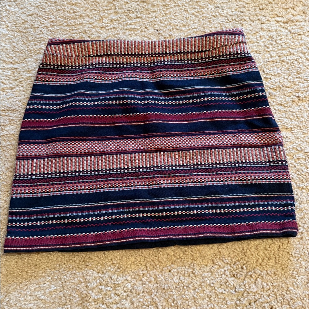 Hollister Blue and Pink Mini Pencil Skirt for Casual Wear